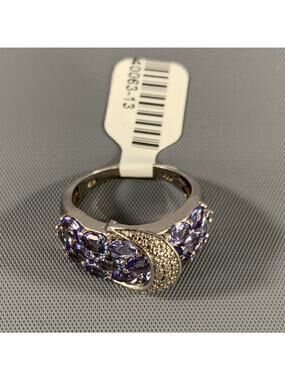 NO BRAND Lavender Silver Belts Sterling Ring